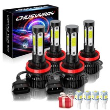 For Nissan Kicks 2017-2020 4X Combo LED Headlights Bulbs Kit High Low Beam Lamp