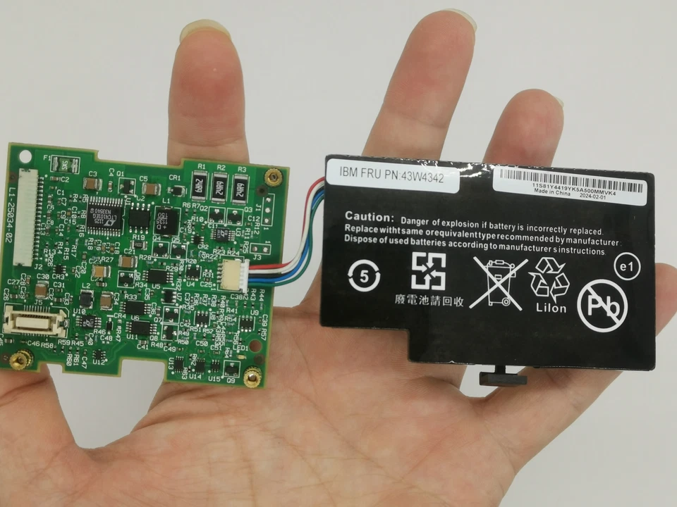 IBM 43W4342 BBU07 Battery FoR /9260-4i/8i/9261-4i/8i/9280-8e/9750-16i +Cable - Image 4 of 4