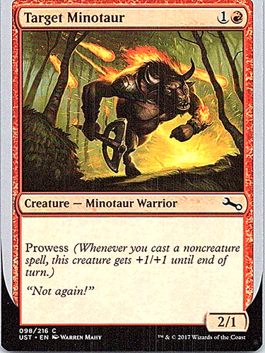 mtg minotaur cards Target Minotaur (Vine Art) [Unstable] – Arkham Games and Comics main image 0