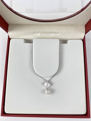 Majorica Sterling Silver Manmade Pearl Pendant Necklace New In Original Box - Picture 10 of 17