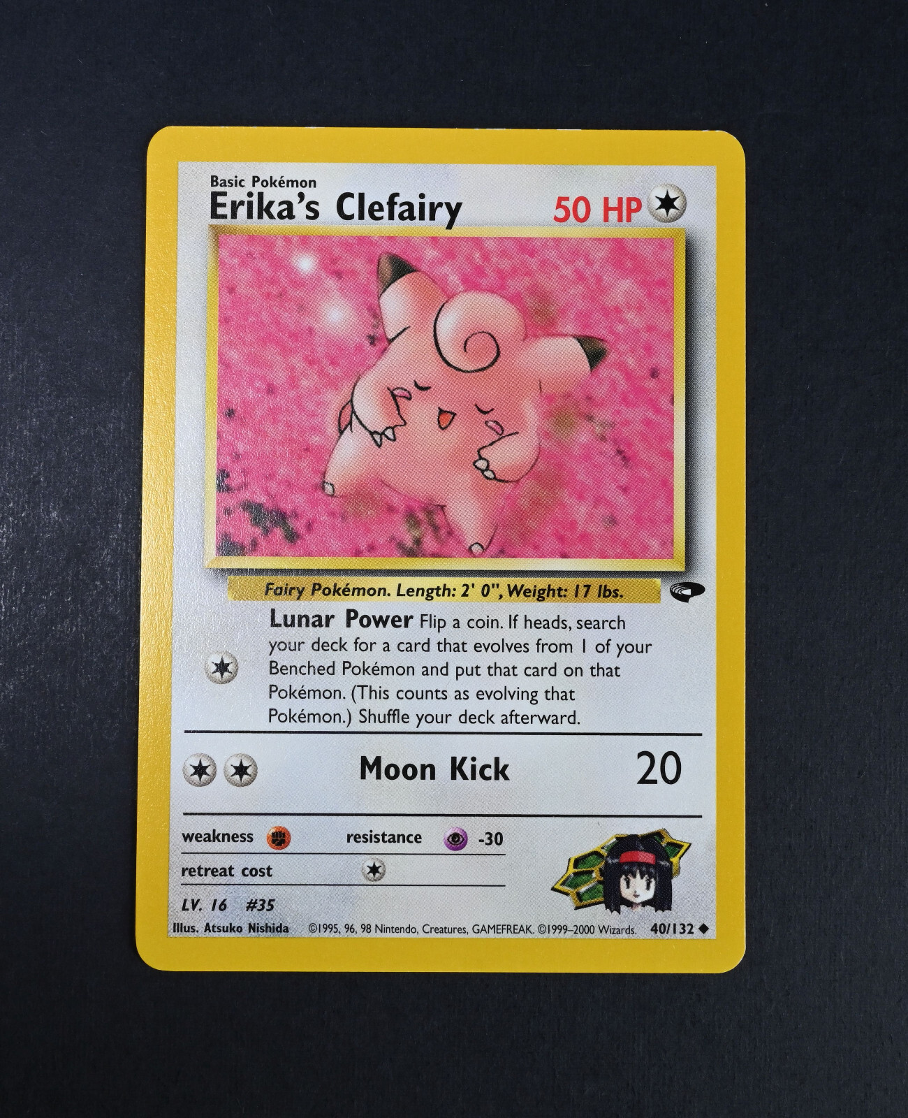 LP Erika's Clefairy 40/132 Reg. Gym Challenge (G2) Pokemon Card
