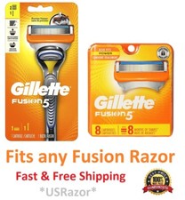 9 Gillette Fusion 5 Razor Blades Refills Cartridges Shaver Handle 100% Original