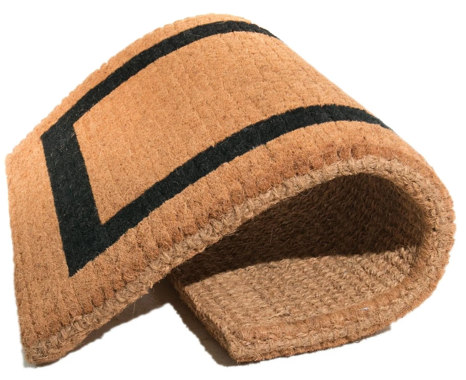 进口装饰印花 Coir 门垫,黑色边框,22 英寸 x 36 英寸 — 第 3/4 张图片