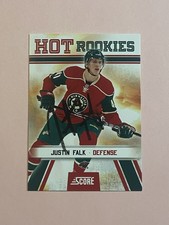 Justin Falk 2010-11 Panini Score Hot Rookies RC IP Auto Autograph #2