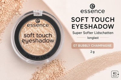 essence SOFT TOUCH EYESHADOW Super Softer Lidschatten 07 Bubbly Champagne 2 g