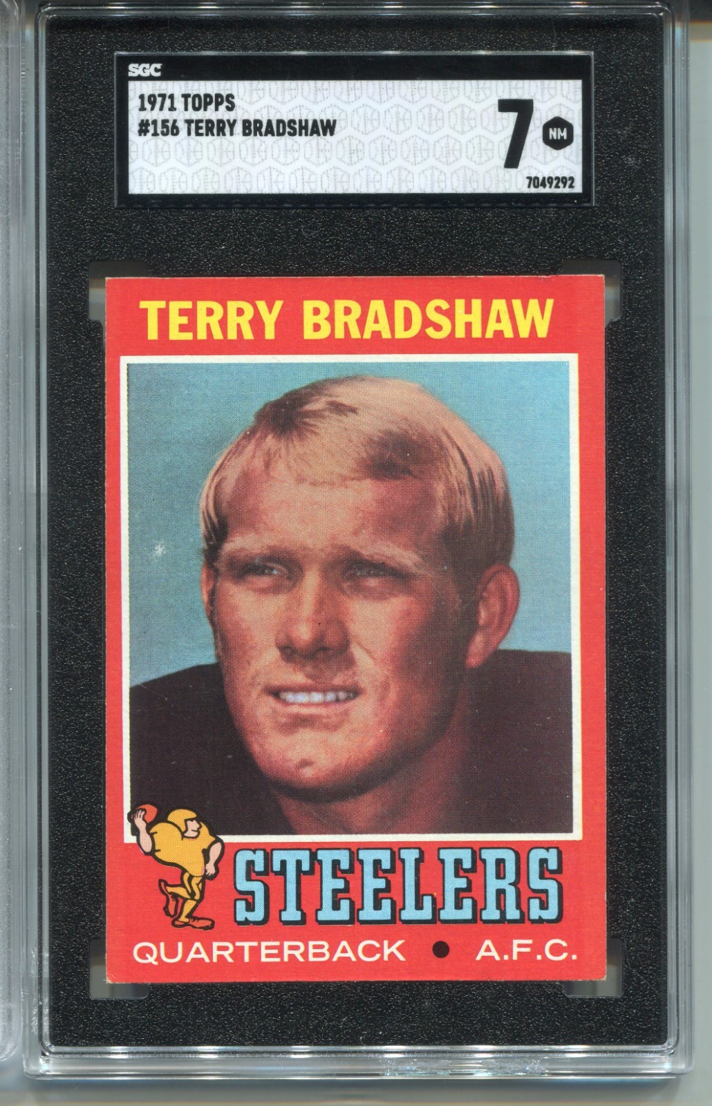 1971 Topps Terry Bradshaw Rookie Card SGC 7  Nr MINT  Graded Football #156