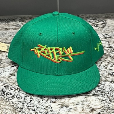 Wesley Pipes Hats TRIPPY Green Graffiti SnapBack  Baseball Cap #2/24 NWT