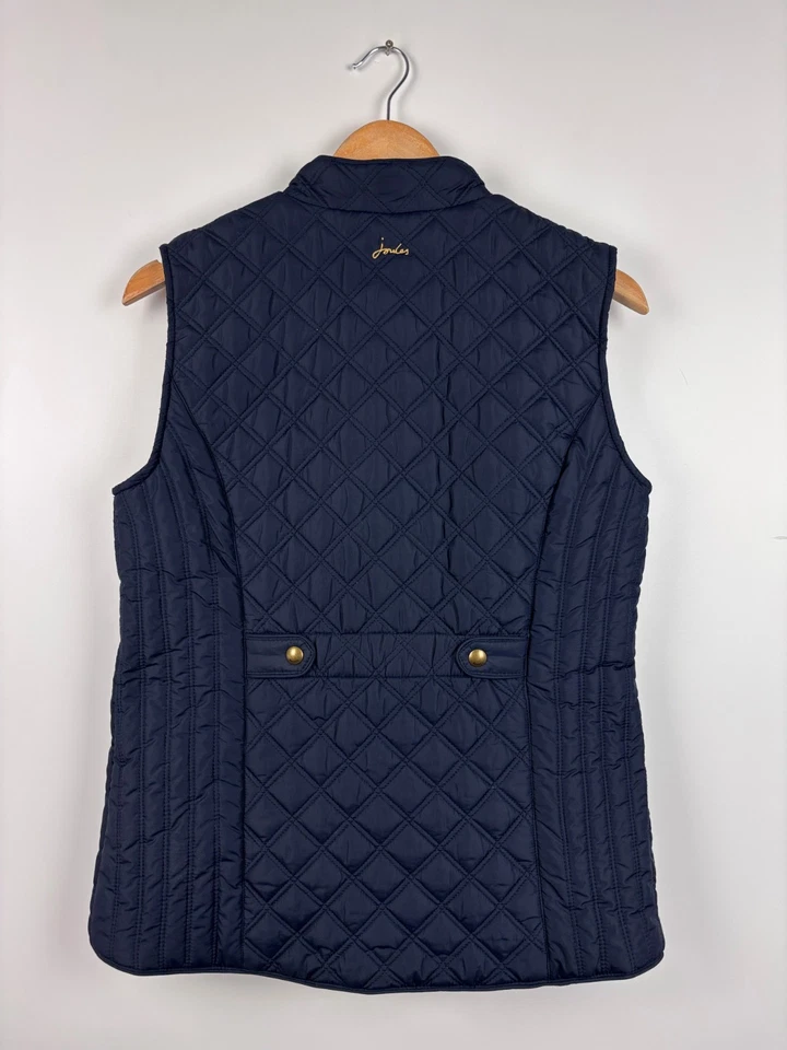 Womens Joules Quilted Full Zip Vest Jacket Navy Blue Size US 8 / UK 12 / EU 40 - Image 4 of 4