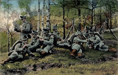 Ak 2. Königlich Sächsisches Jäger-Bataillon Nr. 13, Felduniform - 4853106