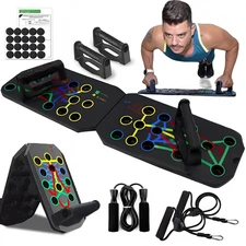 Portable Multifunctional Pushup Board Set With Handle Foldable Fitness Equipment