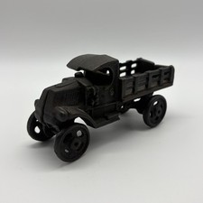 Vintage Cast Iron Toy Farm Stake Truck 4.5 Long Miniature Farm Vehicle