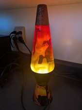 Schylling 2149 14.5" COLORMAX Lava Lamp Volcano Tri Color Globe White Lava WORKS
