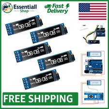 5 Pcs 0.91 Inch I2C OLED Display Module - Bright White for Arduino/Raspberry Pi