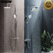 Edelstahl H&ouml;henverstellbares Duschset, Duschsystem Regendusche mit Handbrause