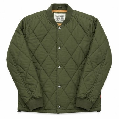 Levi Strauss & Co. Quilted Bomber Jacket Olive Green Size S