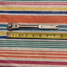 Vintage INDESTRO SELECT 6270 U.S.A. 3/8" Drive Open Gear Ratchet