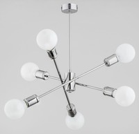 Deckenleuchten 6X60W/E27 IP20 Silber Modern Eleganter BeleuchtungsköRper