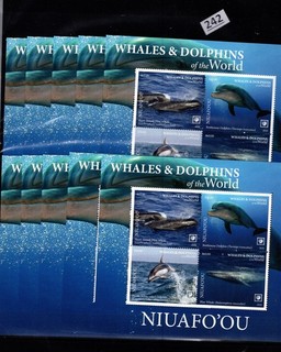 RR 10 S/S NIUAFO'OU 2020 MNH MARINE LIFE WHALES DOLPHINS
