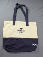 Borsa Helly Hansen blu bianca tela spiaggia New York Yacht Club American Magic