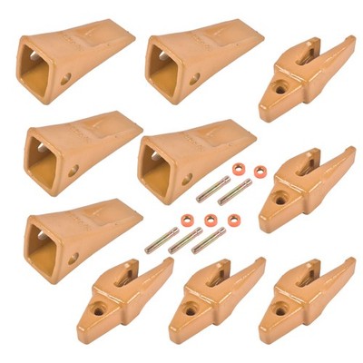 5PK 1193204 Bucket Shanks + Dirt Teeth Pins Retainers for Caterpillar CAT J200