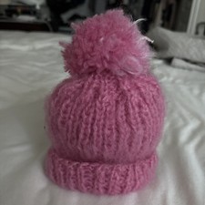 Handmade Pink Crochet Hat Beanie for Winter Small Size Cute,Soft,Warm,crocheted