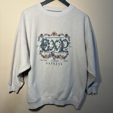 Vintage Express Athletique Floral Sweatshirt Pink Oversized S