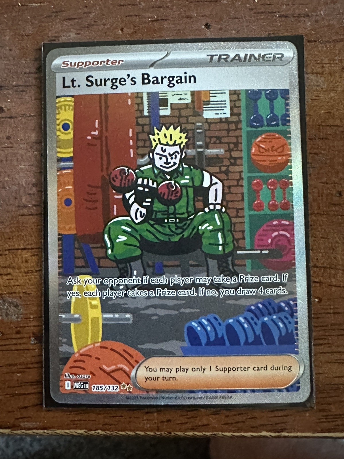 Pokémon TCG Lt. Surges Bargain SIR Trainer 185/132 Mega Evolutions Near Mint F