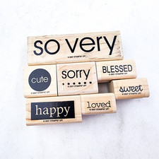 Stampin Up Wood Rubber Stamps So Very 2007 Set of 7