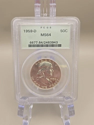 1959-D Franklin Half Dollar PCGS MS64