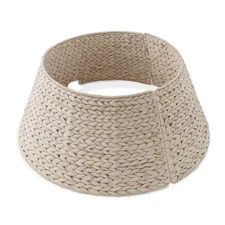 OPEN BOX - Water Hyacinth Christmas Tree Collar, Small Christmas Tree Cover 24"