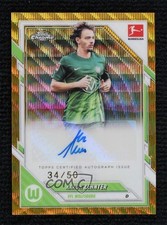 2025 Topps Chrome Bundesliga Gold Wave Refractor 34/50 Aaron Zehnter Auto 1bi3