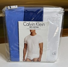 Calvin Klein Men's 3 Classic Fit Crew Neck Cotton T-Shirts Multicolor Small 40
