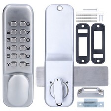 Mechanical Keyless Door Lock, Push Button Door Lock Keypad 1-11 Digitals Outd...