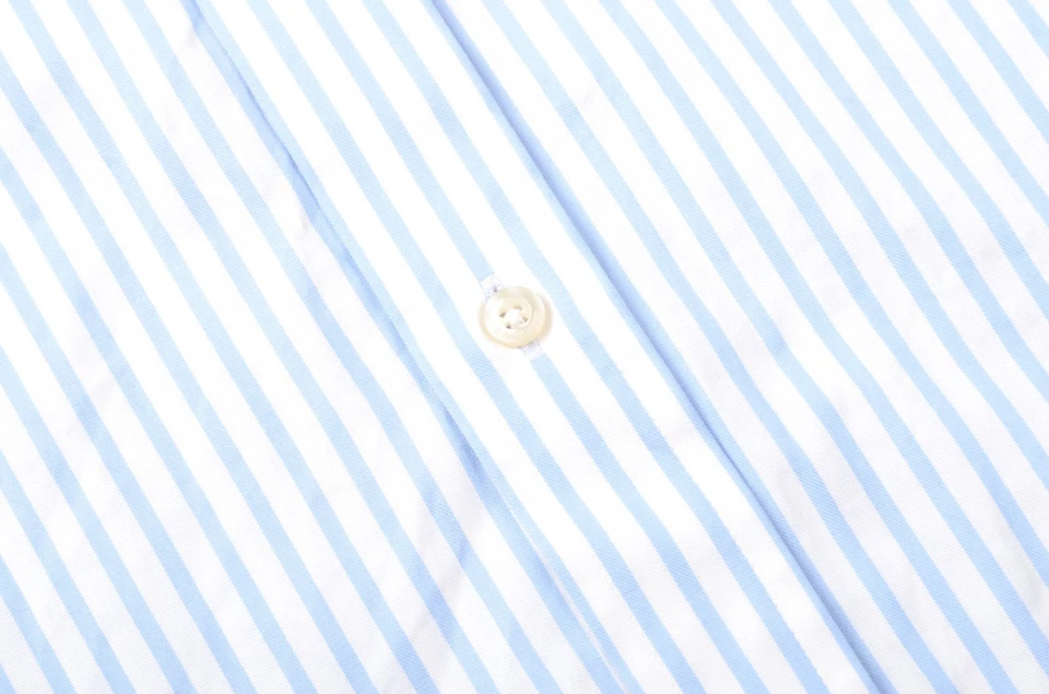 Men's Hackett London White/Blue Striped Long Sleeved Shirt Size Medium - Image 4 of 4