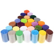 30 Rolls Latch Hook Yarn Pre-Cut Rug Yarn Colorful Latch Hook Projects Thread...