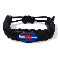 Foot Fetish Pride Flag Adjustable Charm Bracelet Black Band