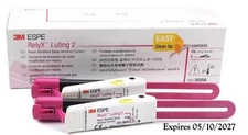 3M ESPE RelyX Luting 2 Glass Ionomer Resin Cement Clickers 3525A  2 x 11g = 22g!