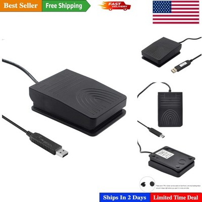 Compact USB Foot Pedal Switch for Easy Hands-Free Gaming and Professional Tasks