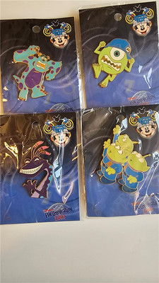 Disney Journey Through Time 2003 Monsters Inc Mike Sulley LGM Randall - 4 Pins