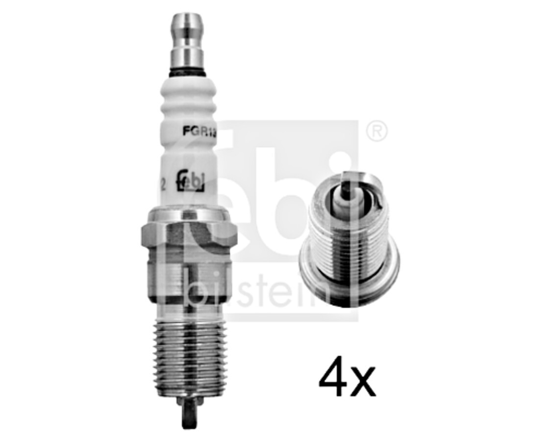 4X FEBI Spark Plug Super for Citroen Ford Mercedes 1216460 5960.11 0021594003