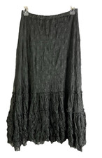 Vintage Y2K Womens Medium Tiered Lace Pull On Skirt Fairy Goblin Earthy