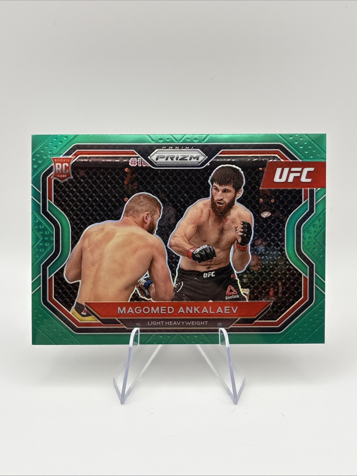 2021 Panini Prizm UFC - Magomed Ankalaev #123 Green Prizm (RC)