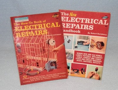 Vintage Electrical Repairs Books. Fawcett Books, R. Hertzberz, Paperback. BOTH