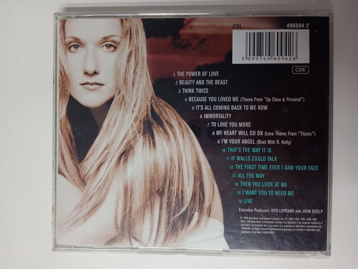 CELINE DION Lets talk about love All the way A decade of song A new day has come