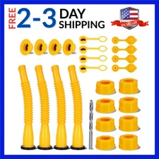Gas Can Nozzles Kit HDPE No-Spill Replacement for 1/2/5/10 Gal