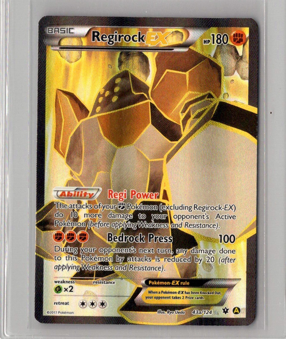 Regirock EX 43a/124 - Pokemon TCG Fates Collide Promo Ultra Rare Card VLP
