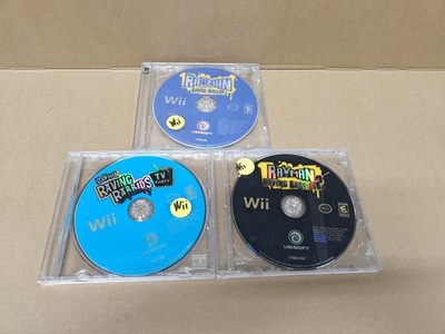 lota Of 3 Nintendo Wii Game - Rayman Raving Rabbids + TV Party  DISC ONLY(4-1-4)