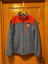 Men  s Large Full Zip Fleece NY Giants NFL Apparel Jacket Football Coat
