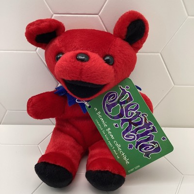 Grateful Dead Beanie Bear Collectibles Bertha 7'' Steven Smith Red Plush Tags Vtg