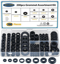 200 Pcs Hollow Rubber Grommet Firewall Hole Plug Assortment Rubber Grommet Kit 200 Pcs Hollow Rubber Grommet Firewall Hole Plug Assortment Rubber Grommet Kit